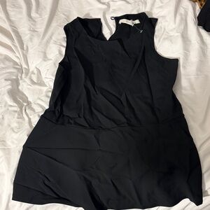 Jonathan Simkhai Black Peplum sleeveless Top